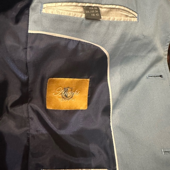 Dan John Men’s Light Blue Cotton Stretch Sateen Jacket Blazer- US 36 - Picture 10 of 12